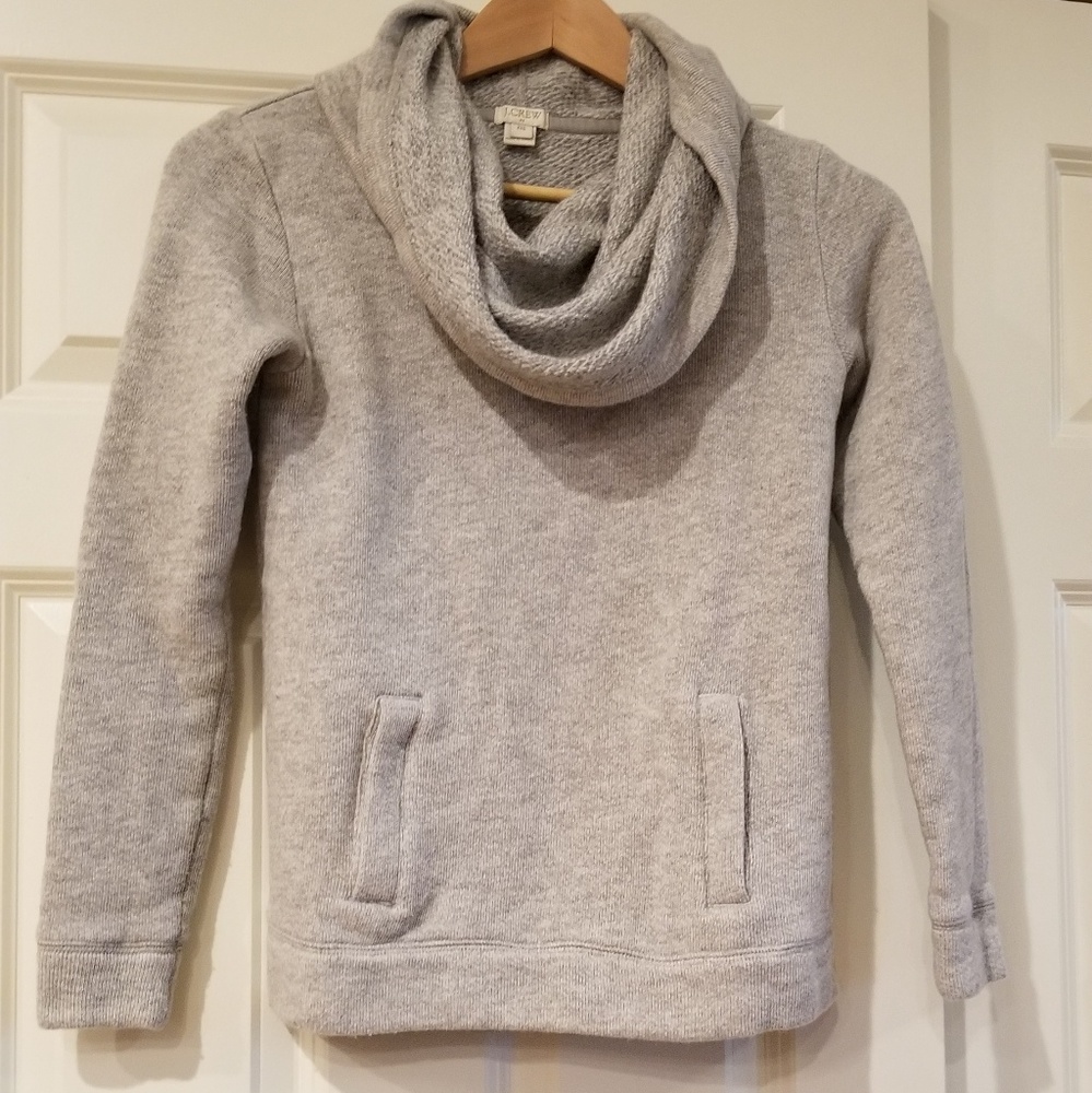 J Crew Factory Grey Oversized Turtleneck